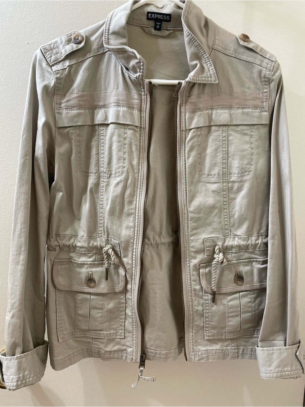 Express Women's Light Taupe Utility Jacket